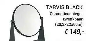 Tarvis Black Cosmeticaspiegel Zwenkbaar