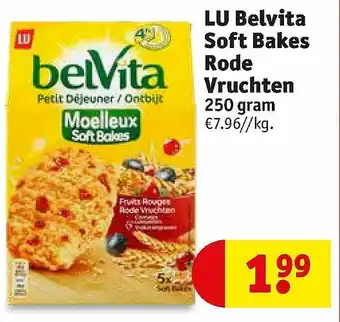 Kruidvat Lu Belvita Soft Bakes Rode Vruchten 250 Gram aanbieding