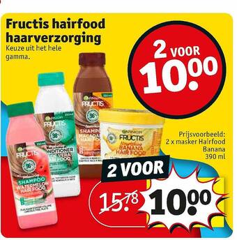 Kruidvat Fructis Hairfood Haarverzorging aanbieding