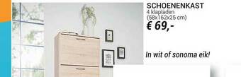 Meubelen Jonckheere Schoenenkast 4 Klapladen aanbieding