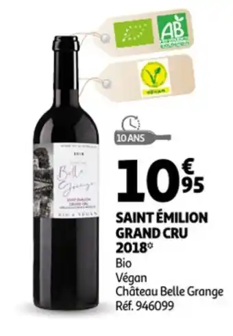 Auchan Bio Saint Émilion Grand Cru 2018 aanbieding