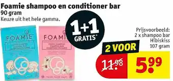 Kruidvat Foamie Shampoo En Conditioner Bar 90 Gram aanbieding