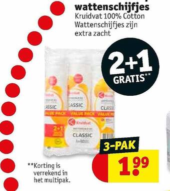 Kruidvat Wattenschijfjes aanbieding