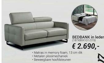 Bedbank In Leder