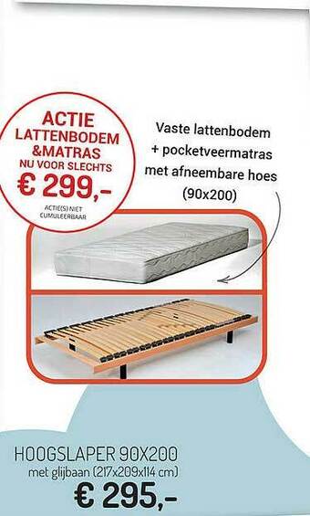 Meubelen Jonckheere Hoogslaper 90x200 aanbieding