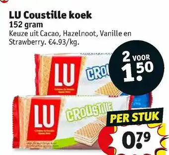 Kruidvat Lu Coustille Koek 152 Gram aanbieding
