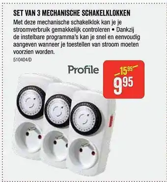 HandyHome Set van 3 mechanische schakelklokken aanbieding