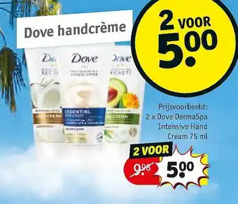 Kruidvat Dove Handcreme aanbieding