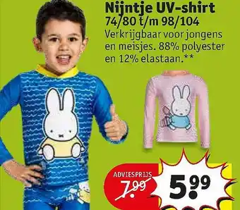 Kruidvat Nijntje Uv-shirt aanbieding