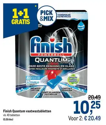Makro Finish Quantum Vaatwastabletten aanbieding