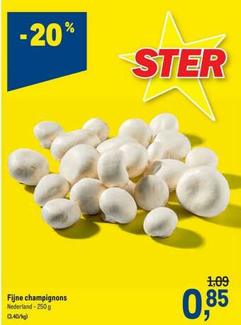 Makro Fijne Champignons aanbieding