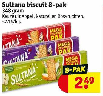 Kruidvat Sultana Biscuit 8-pak aanbieding
