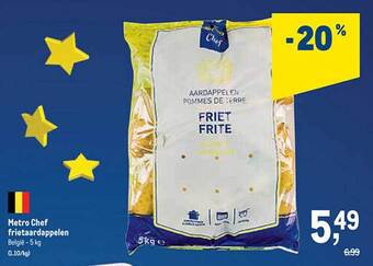 Makro Metro chef frietaardappelen aanbieding