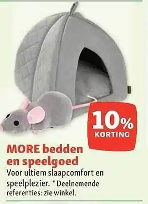Maxi Zoo More bedden en speelgoed aanbieding