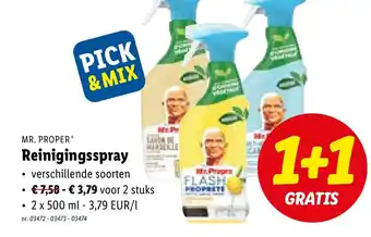 Lidl Mr. Proper reinigingsspray 2x500ML aanbieding