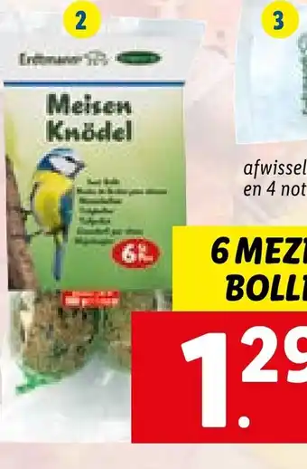 Lidl Mezenbollen 6 stuks aanbieding