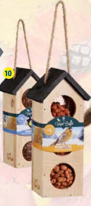 Lidl Vogelvoederhuisje gevuld met notenmix aanbieding