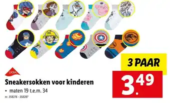 Sneakersokken voor kinderen 3 paar