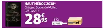 Auchan Haut Médoc 2018 Château Sociando Mallet aanbieding
