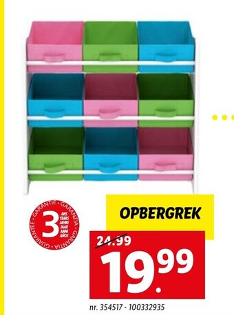Lidl Opbergrek aanbieding