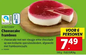Lidl Cheesecake framboos 550G aanbieding