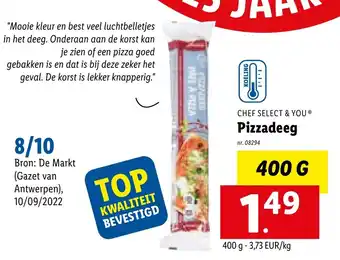 Lidl Pizzadeeg 400G aanbieding