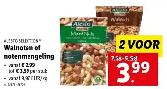 Lidl Alesto walnoten of notenmengeling aanbieding