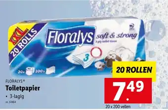 Lidl Floralys toiletpapier 20 rollen aanbieding