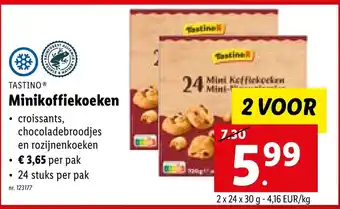Lidl Tastino minikoffiekoeken 2x24x30G aanbieding