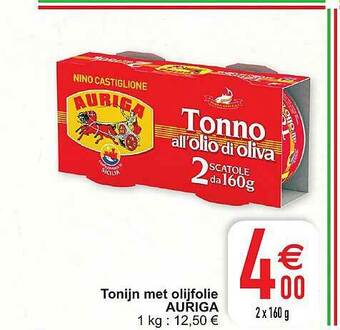 Cora Tonijn Met Olijfolie Auriga aanbieding