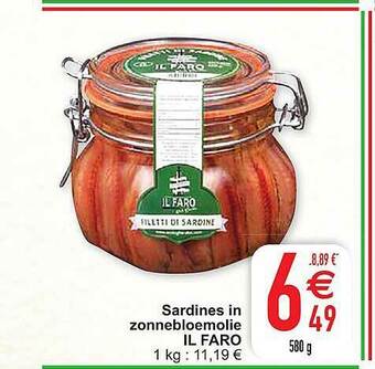 Cora Sardines In Zonnebloemolie Il Faro aanbieding