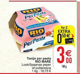 Cora Tonijn Per Pasta Rio Mare aanbieding