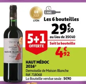 Auchan Haut Médoc 2016 Demoiselle de Maison Blanche aanbieding