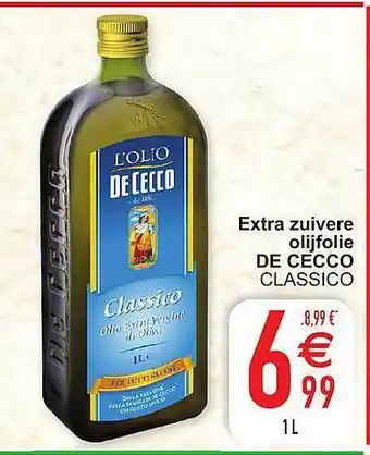 Cora Extra Zuivere Olijfolie De Cecco Classico aanbieding