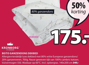 Jysk Kronborg Beito Ganzendons Dekbed aanbieding