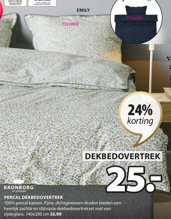 Kronborg Percal Dekbedovertrek
