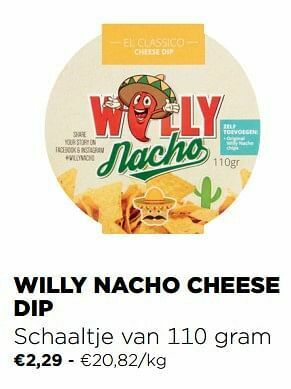 Jumbo Willy nacho cheese dip aanbieding