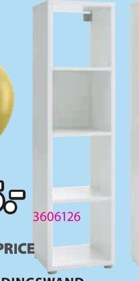 Jysk Haldager Scheidingswand 4 Schappen B38 x H147 x D35 aanbieding