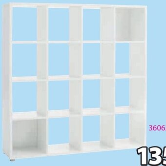 Jysk Haldager Scheidingswand 16 Schappen B140 x H147 x D35 aanbieding