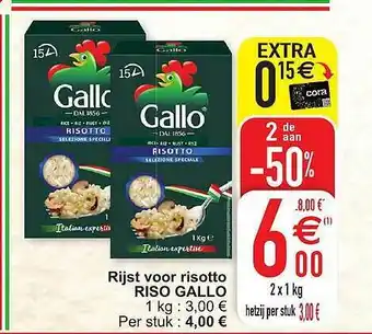 Cora Rijst Voor Risotto Riso Gallo 2 De Aan -50% aanbieding
