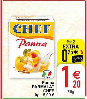 Cora Panna Parmalat Chef aanbieding
