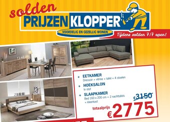 De Prijzenklopper Eetkamer, Hoeksalon, Slaapkamer aanbieding