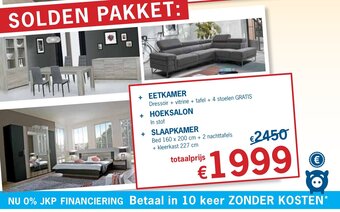 De Prijzenklopper Eetkamer, Hoeksalon, Slaapkamer aanbieding