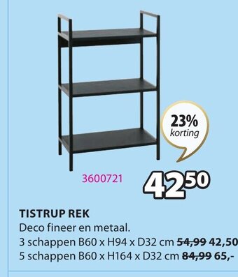Jysk Tistrup Rek 3 Schappen aanbieding