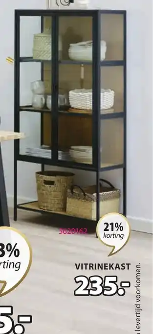 Jysk Trappedal Vitrinekast B70 x H152 x D35cm aanbieding
