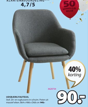 Jysk Udsbjerg Fauteuil aanbieding