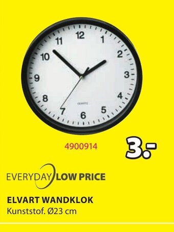 Jysk Elvart Wandklok aanbieding