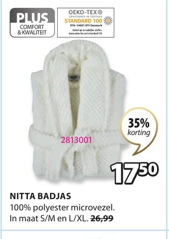 Jysk Nitta Badjas aanbieding