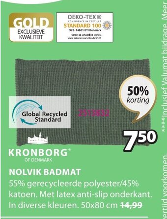 Jysk Kronborg Nolvik Badmat aanbieding