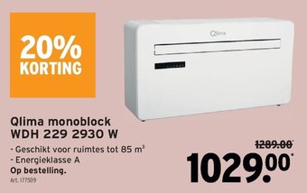 GAMMA Qlima monoblock WDH 229 2930 W aanbieding